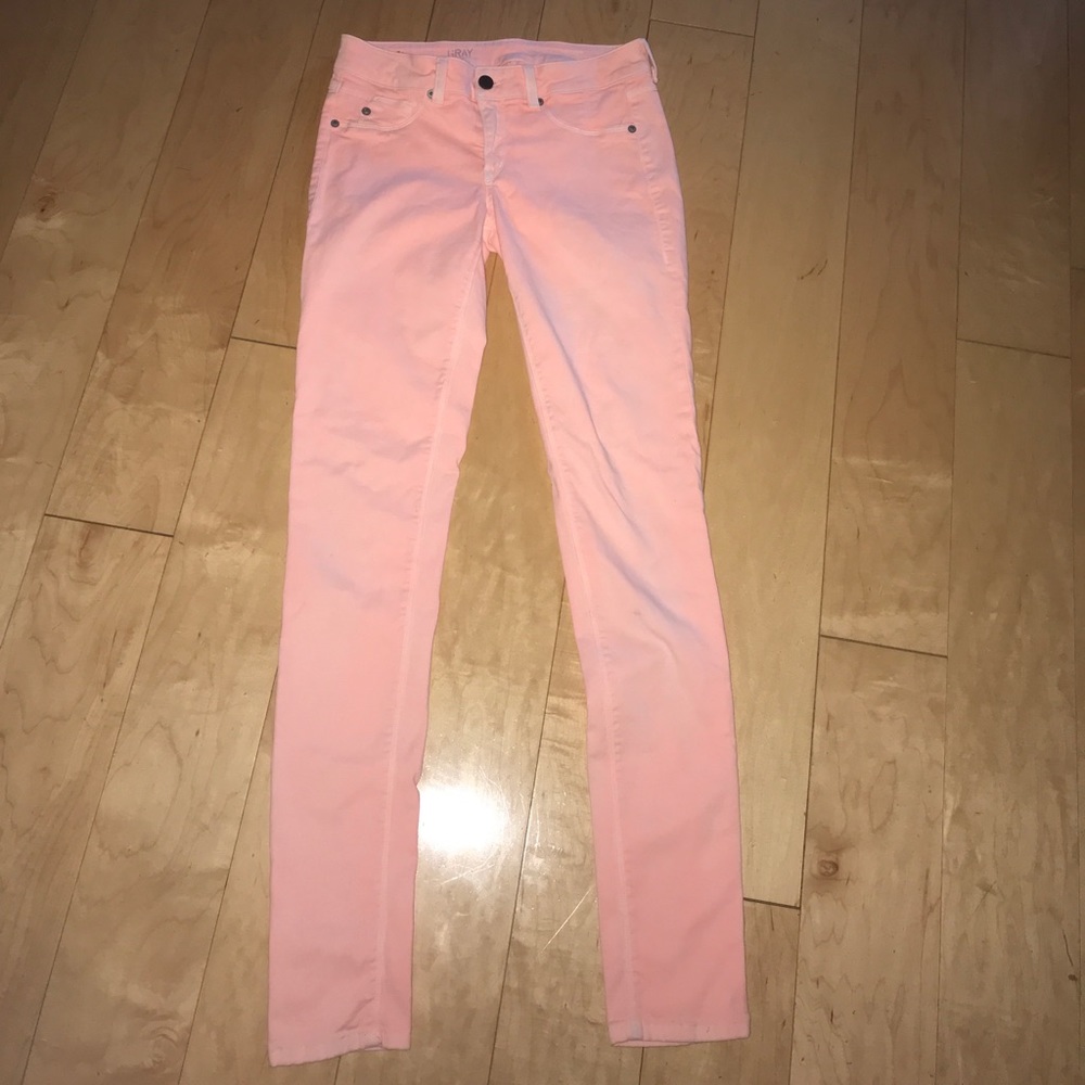 Skinny coral jeans. Size 27